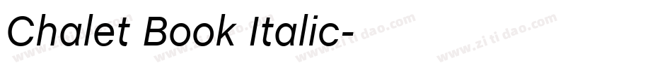 Chalet Book Italic字体转换